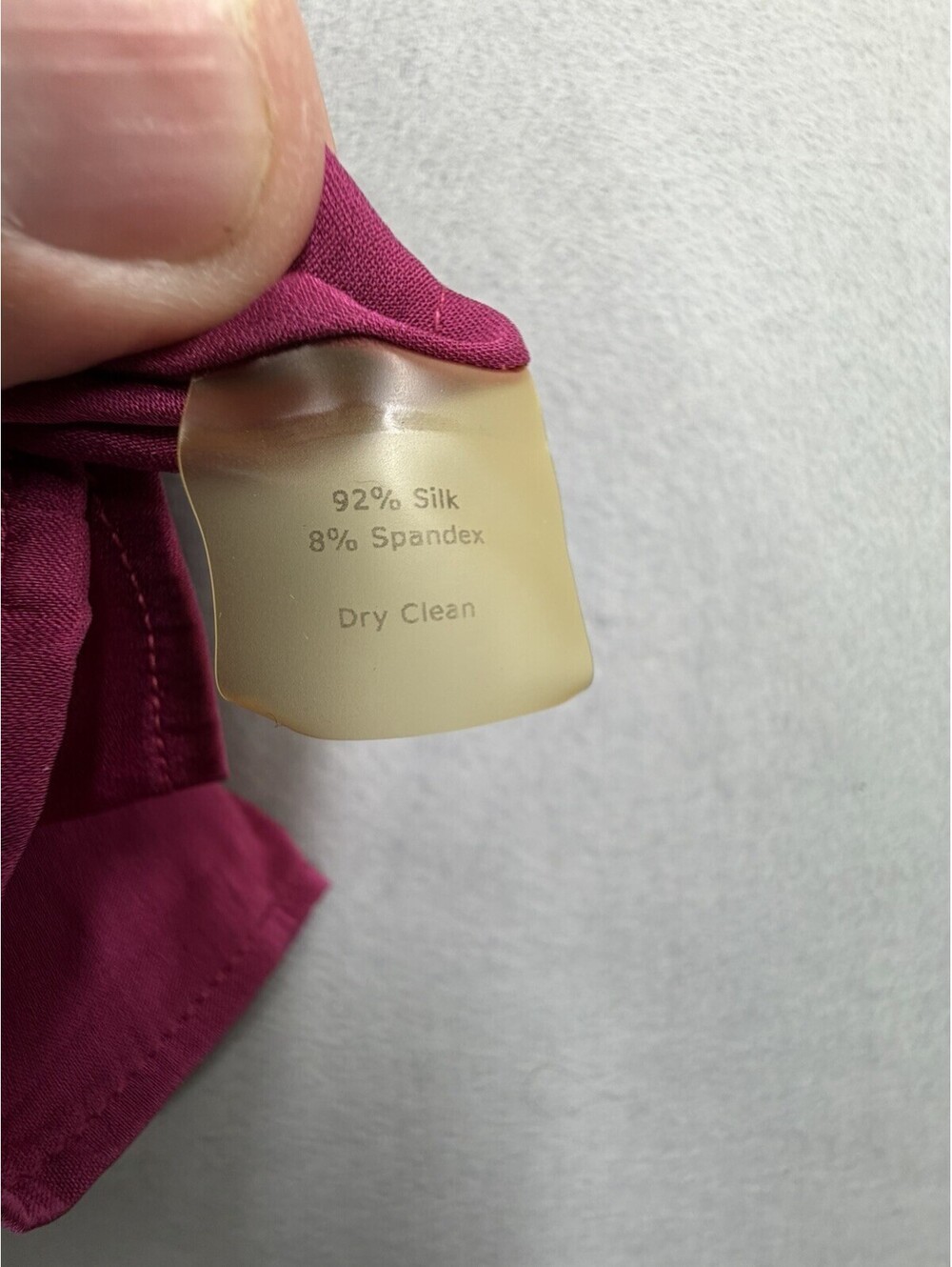 Talbots Woman Tank Top‎ 24W Pink Magenta Pleated Neck Stretch Satin Blouse Plus - Picture 3 of 7